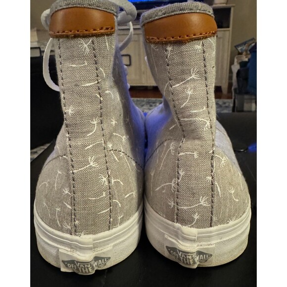 Vans Camden Sz 10 Womens High-Top Gray White Canvas Dandelion Sneakers Skater - Picture 4 of 7